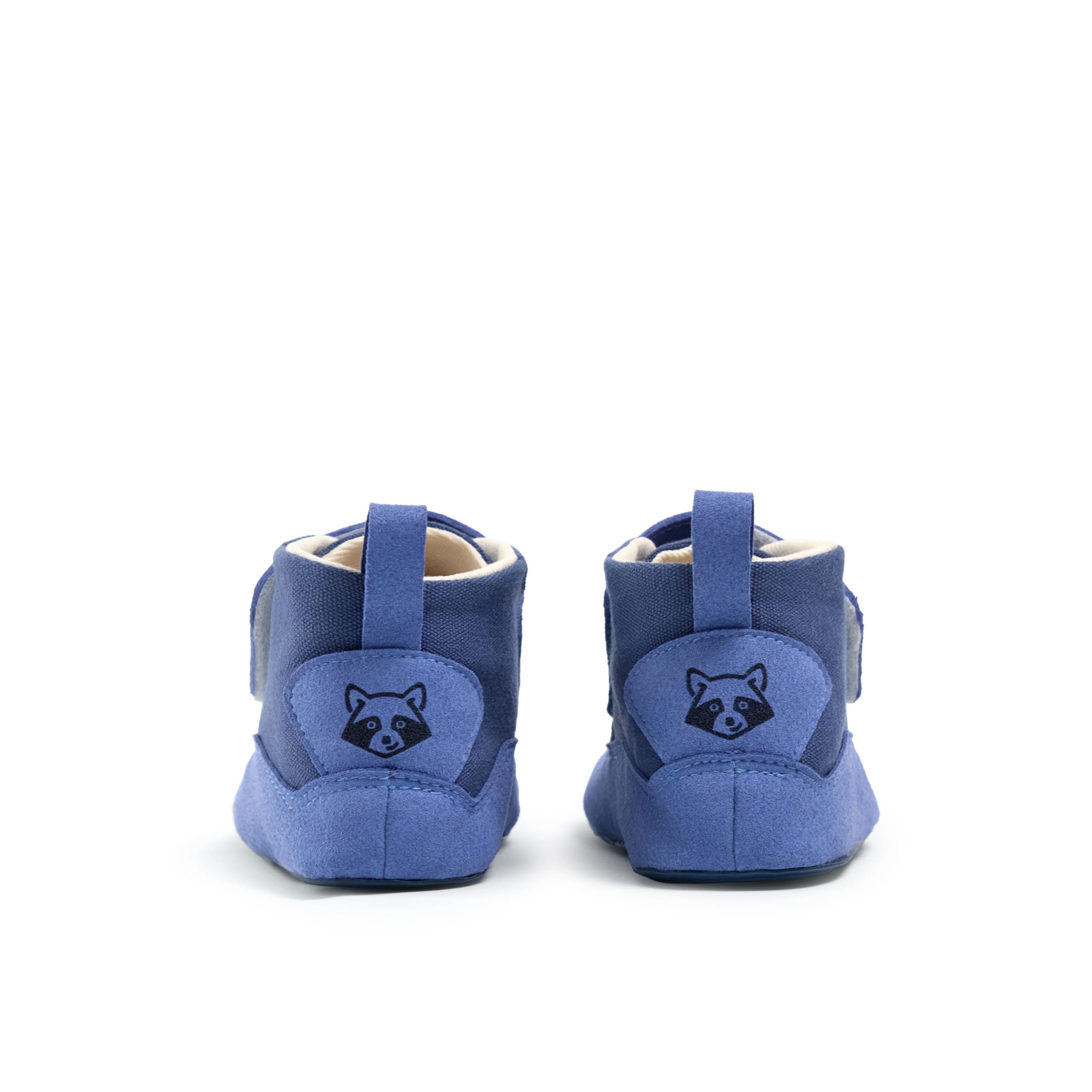 Calzado respetuoso para bebé azul Gullibare vista trasera