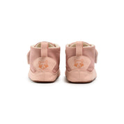 Calzado respetuoso para bebé rosa Gullibare vista trasera