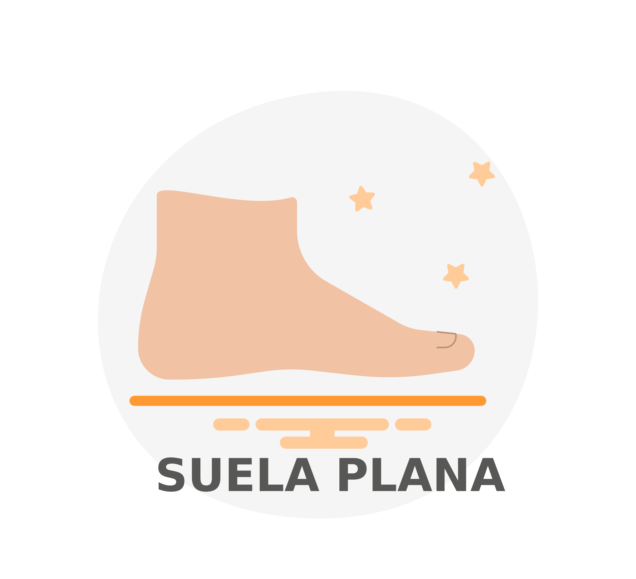 Suela plana y flexible para calzado infantil