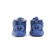 Calzado respetuoso para bebé azul Gullibare vista trasera