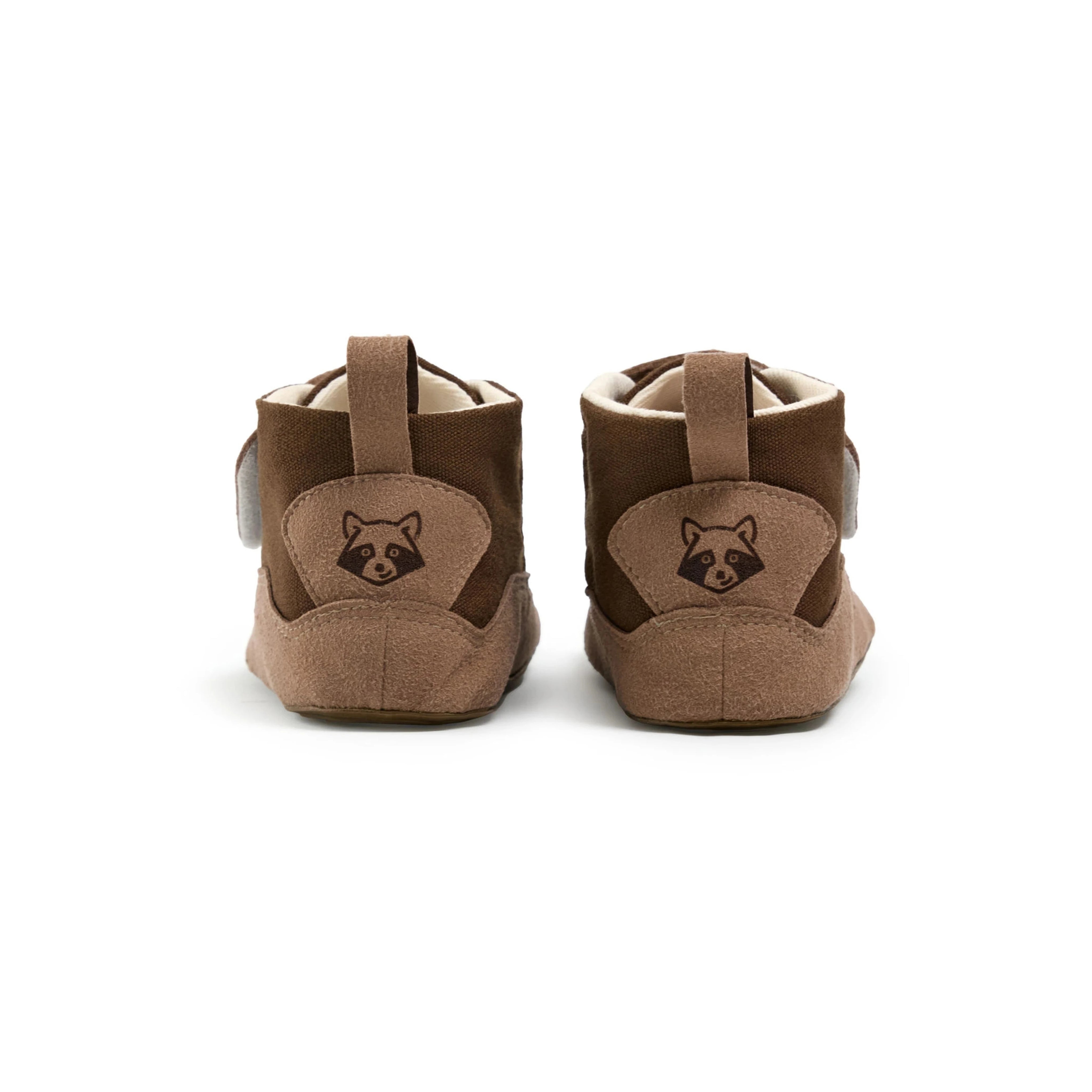 Calzado respetuoso para bebé marrón Gullibare vista trasera
